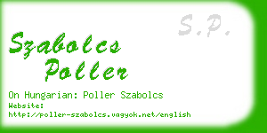 szabolcs poller business card